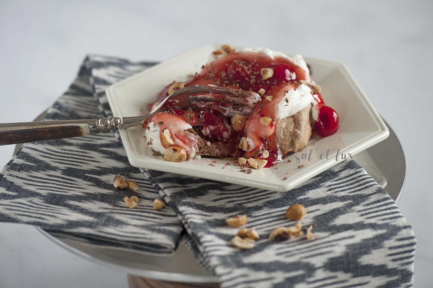 hazelnut-pavlovas-with-spiked-cherry-topping